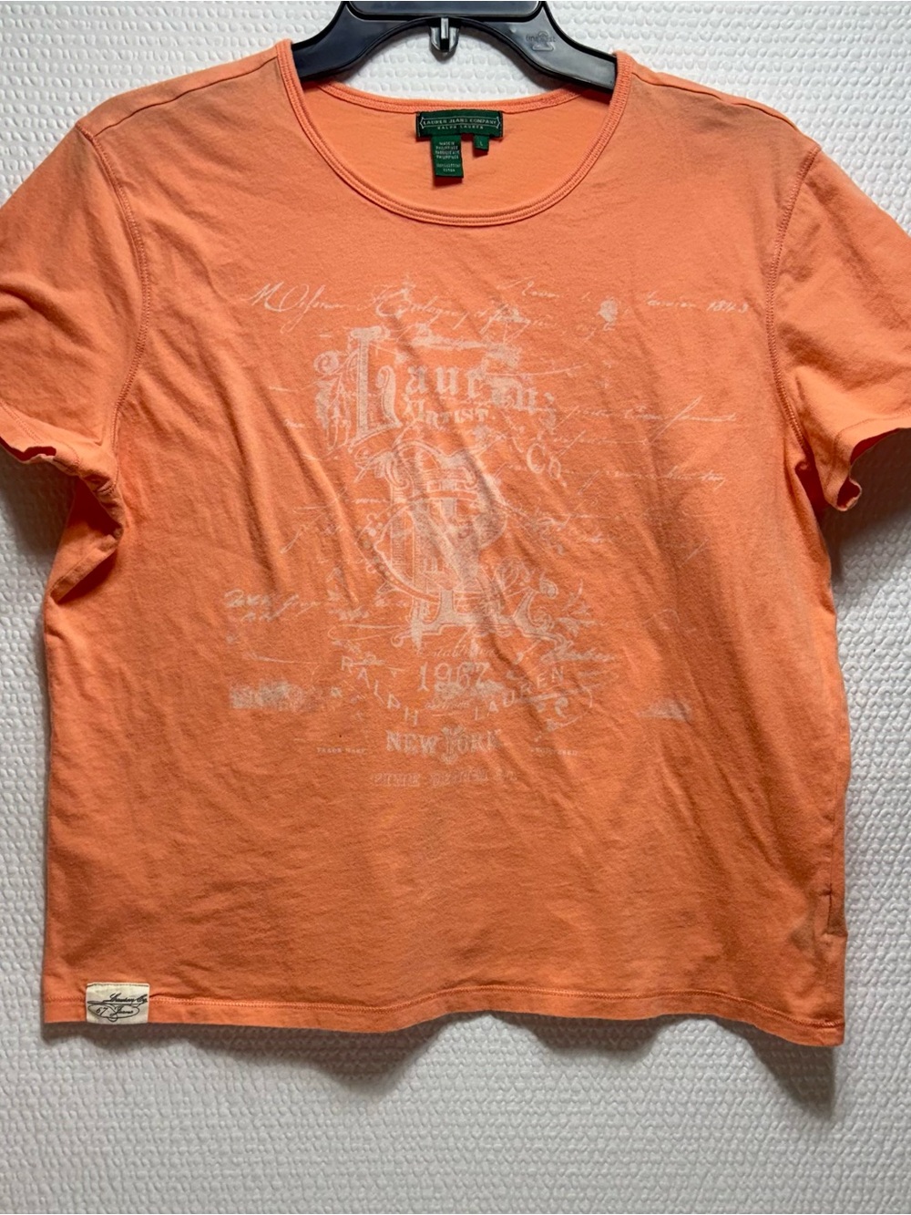 Ralph Lauren Orange Short-Sleeve Graphic Crewneck Tee